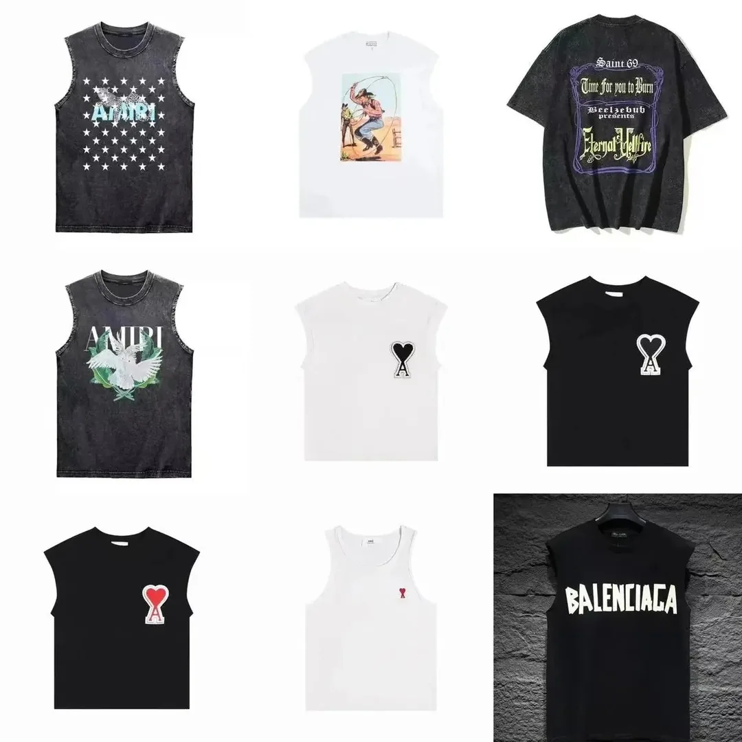 Ami Paris Heart Logo Tank Top Collection