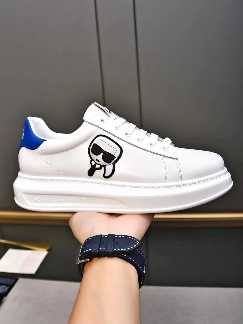 Karl Lagerfeld Kapri White KC Low-Top Sneakers — QC