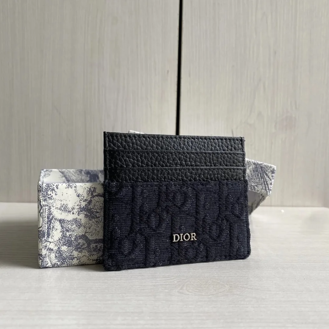 Dior Black Monogram Card Holder