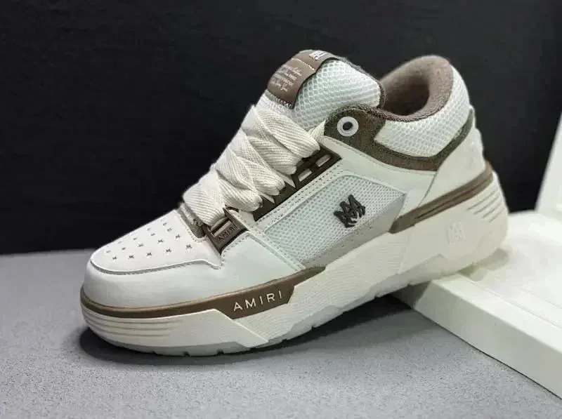 Amiri MA-1 White Grey Lace-Up Trainers — Photo 6