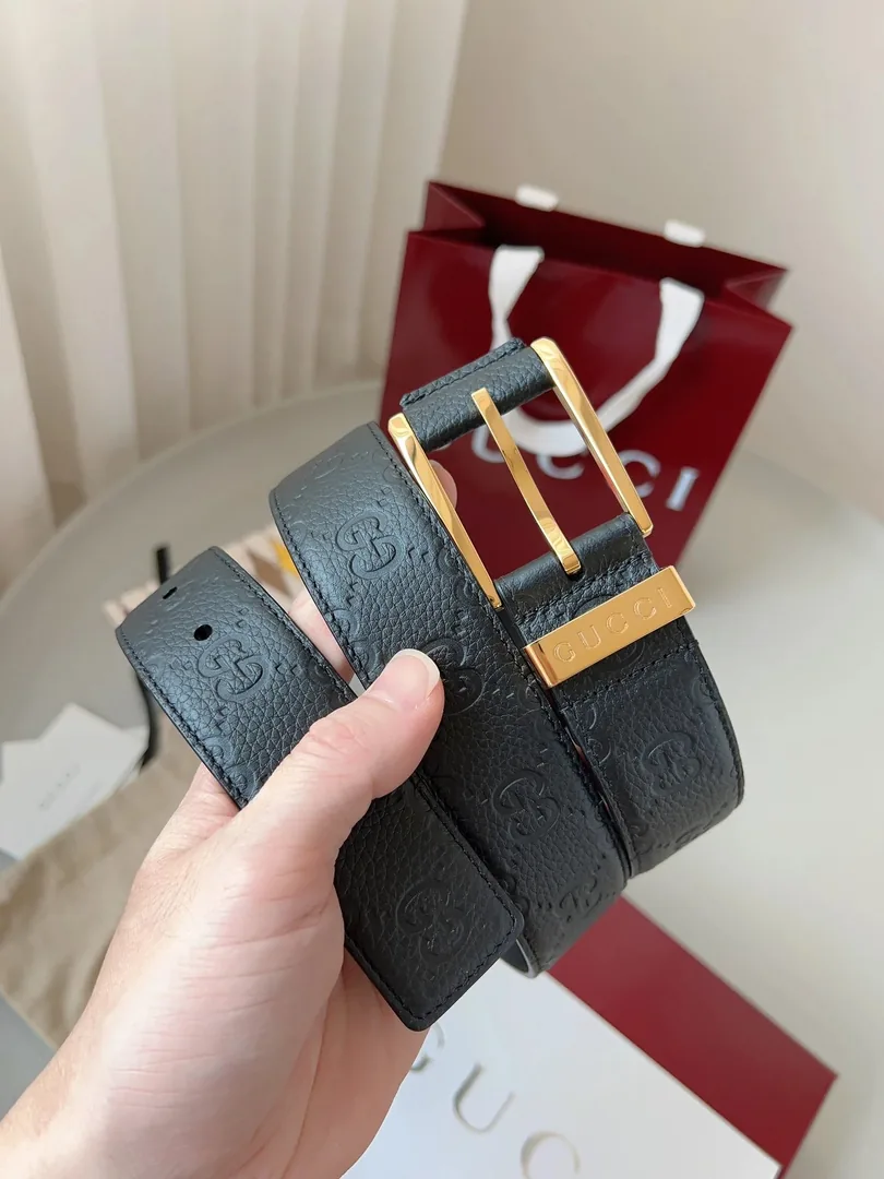 Gucci GG Supreme Double G Buckle Belt — Photo 6
