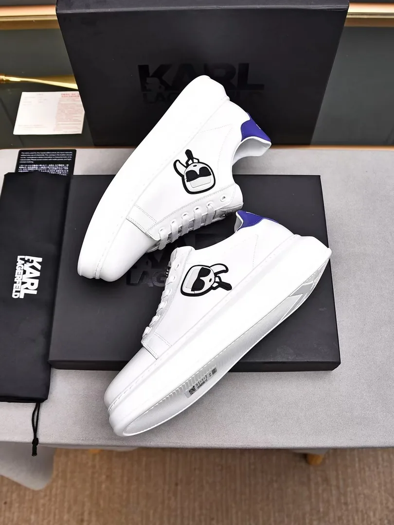 Karl Lagerfeld Kapri White KC Low-Top Sneakers — QC