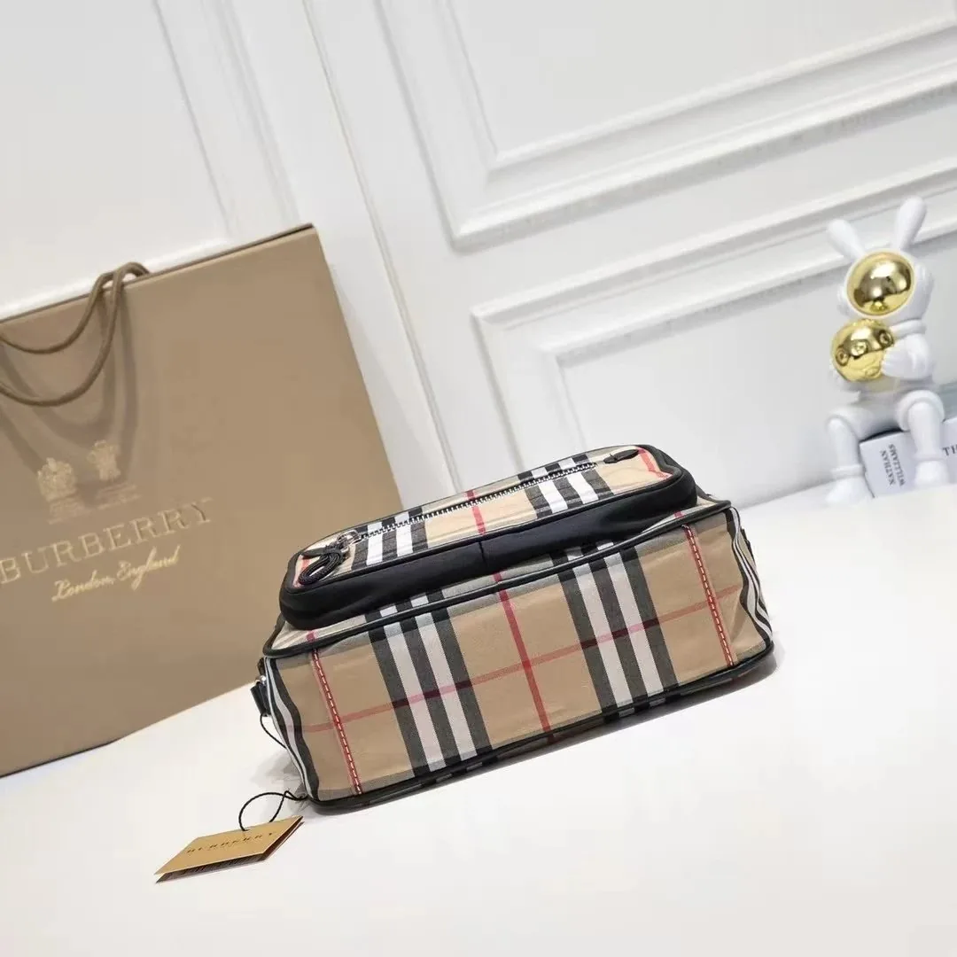 Burberry Check Leather Crossbody Bag — Photo 4