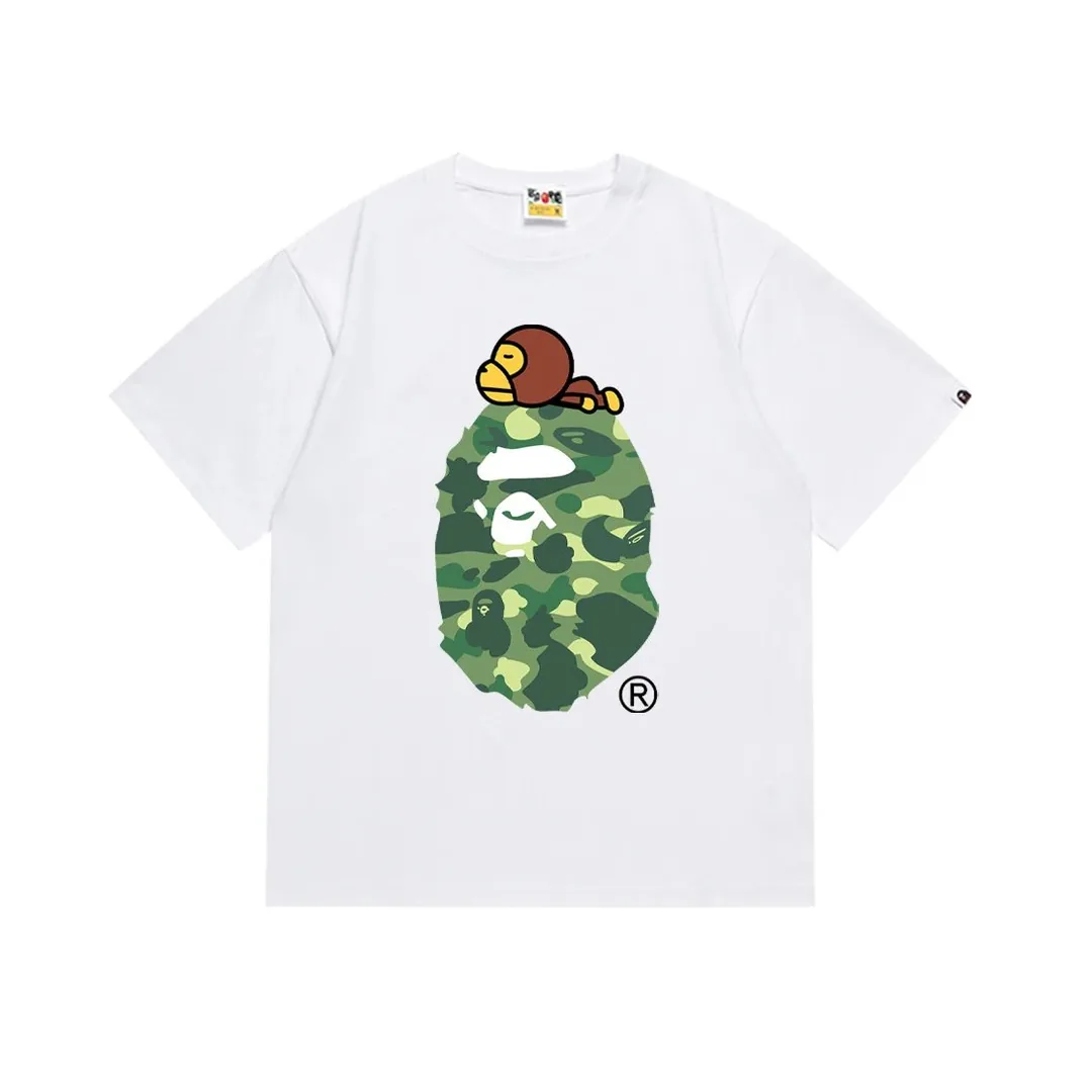 Bape Ape Print Crewneck T-Shirt — Photo 12