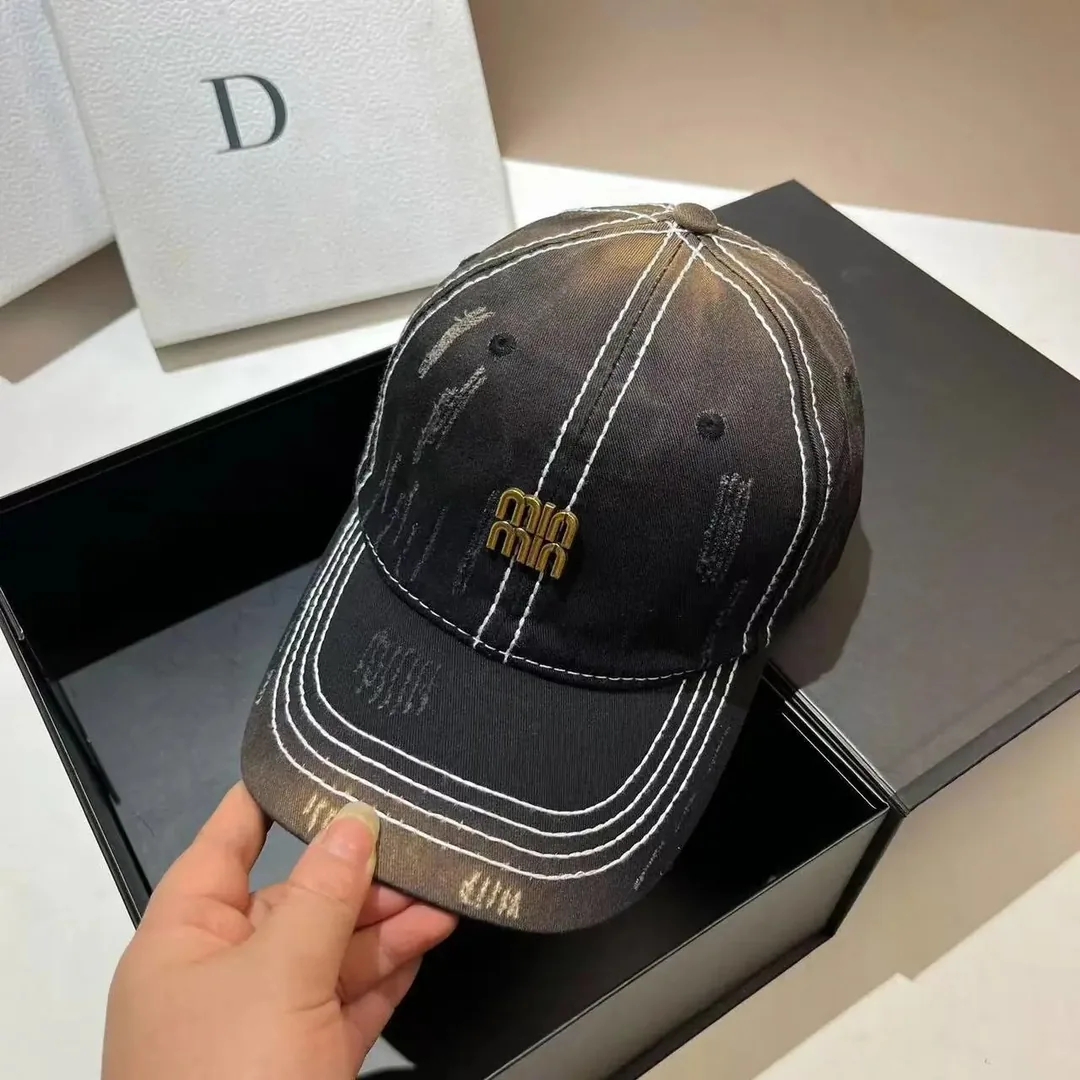 Distressed Denim Cap — QC