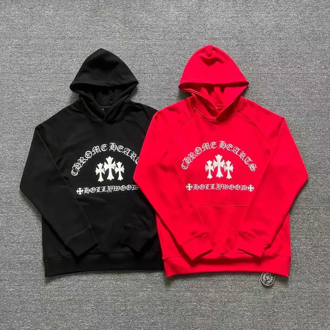 Embroidered Double-Yarn Hoodie — Photo 12