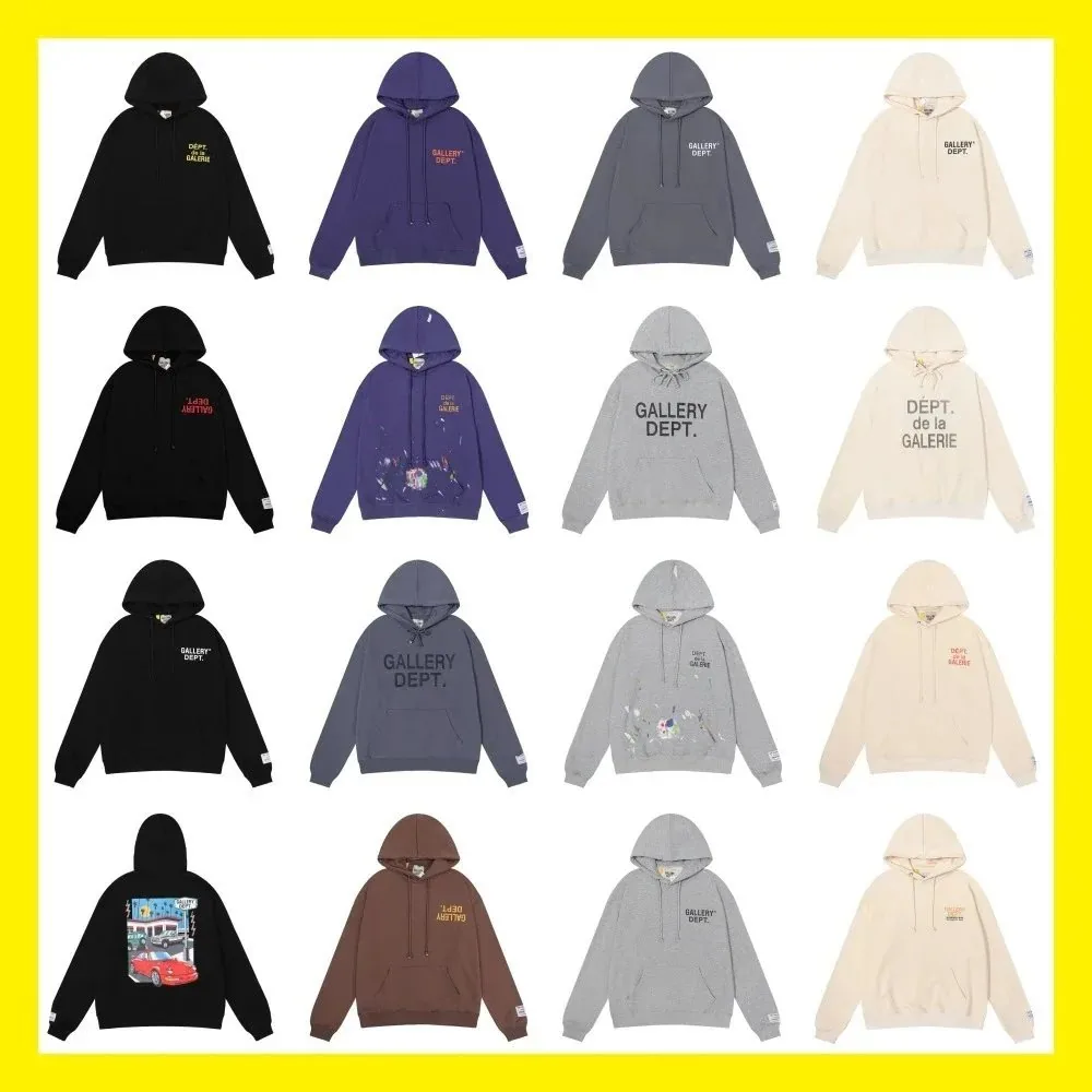 Gallery Dept Splatter Letter Hooded Hoodie