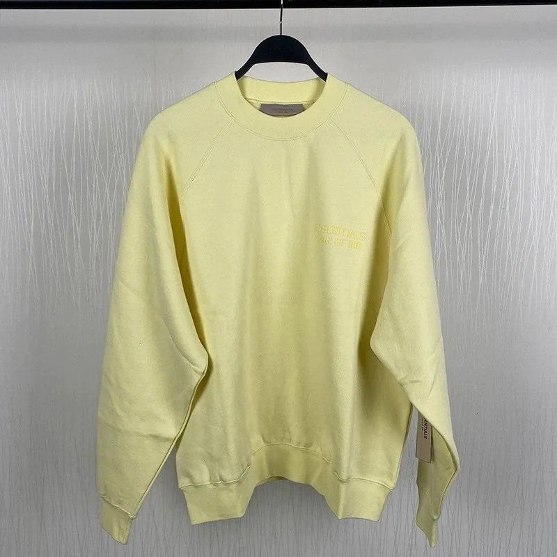 Essentials Black Flocked Crewneck Sweatshirt — Photo 3