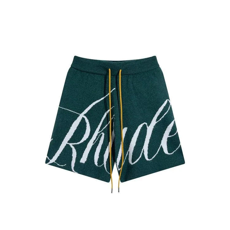 Rhude Letter Logo Knit Shorts — Photo 3