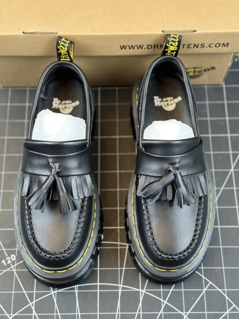Dr. Martens Audrick Dr. Grey Nappa Platform Loafers — photo 7