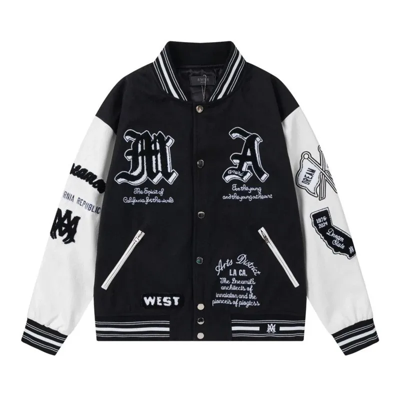 Amiri Brown Eagle Baseball Jacket — QC
