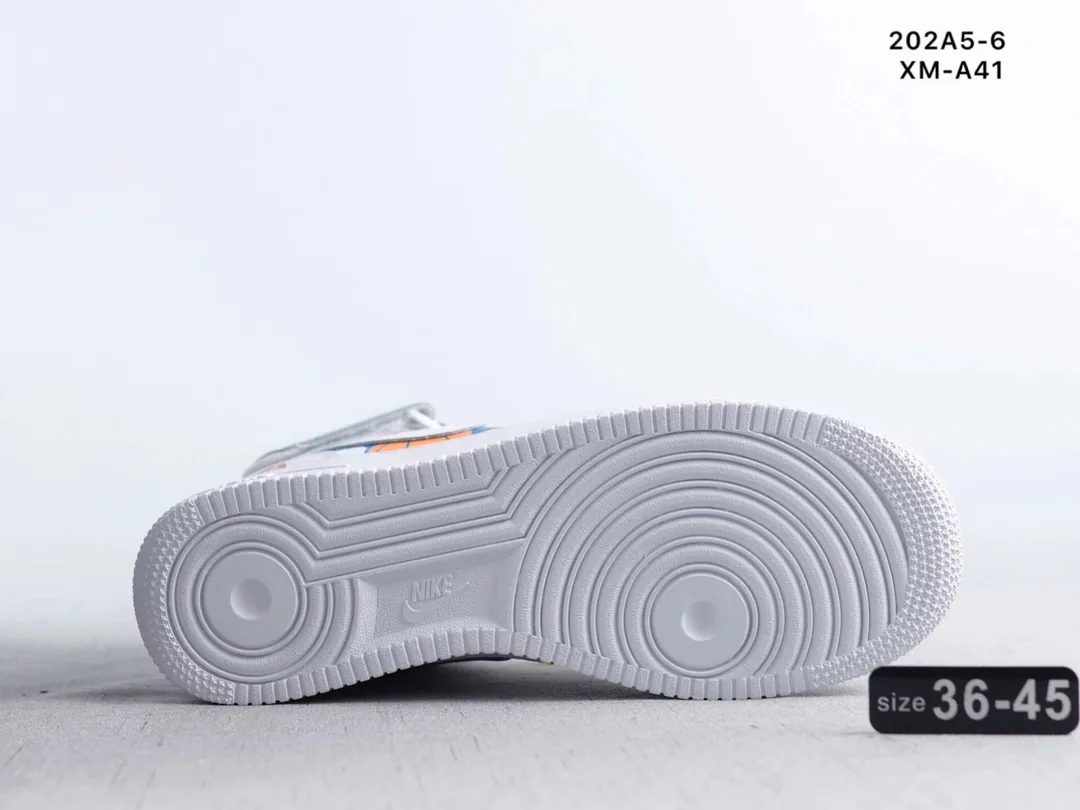 Nike Air Force 1 Mid White Navy Supreme Sneakers — QC