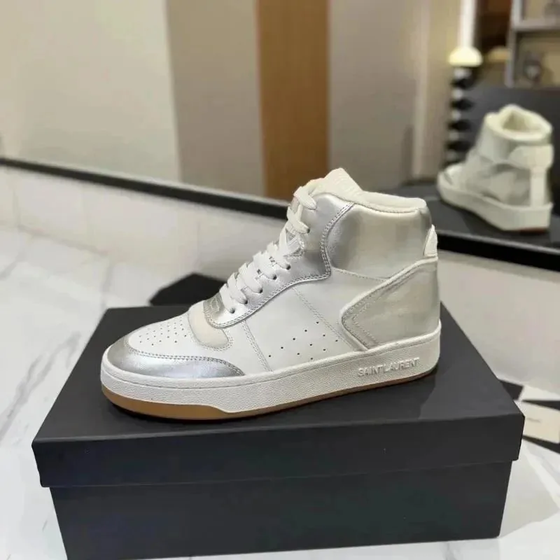 Saint Laurent White Lace-Up Runners — QC