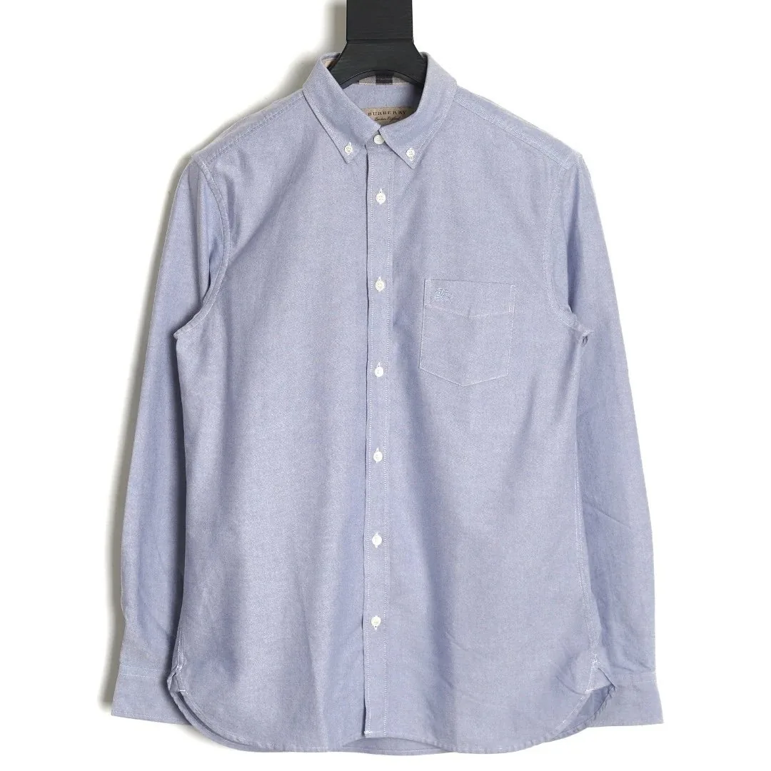 Embroidered Poplin Cotton Long-Sleeve Shirt — Photo 9