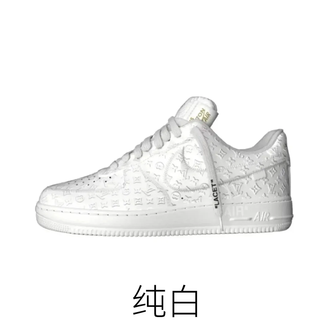 Louis Vuitton LV x Nike Air Force 1 Red White Sneakers — QC