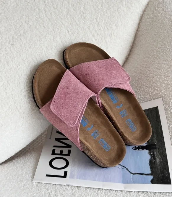 Cork Sole Velcro Slides — QC
