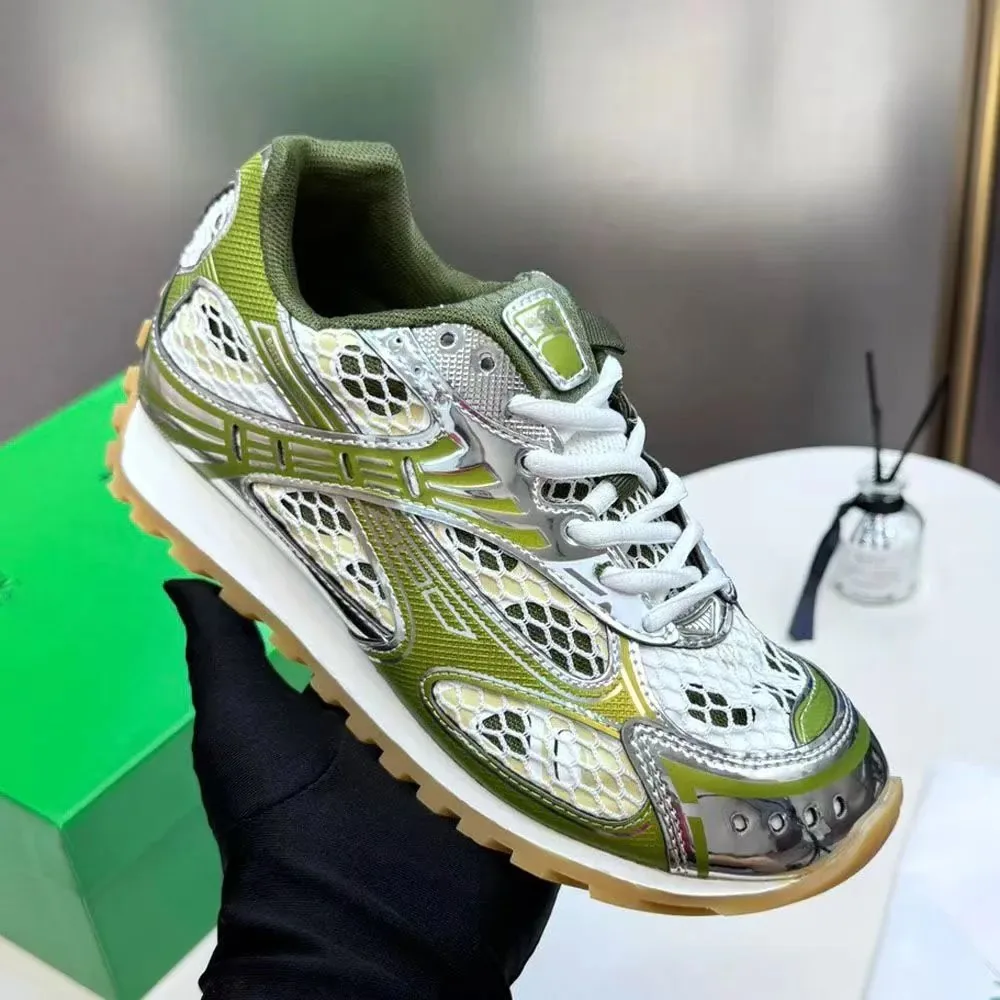 White Mesh Platform Trainers — QC