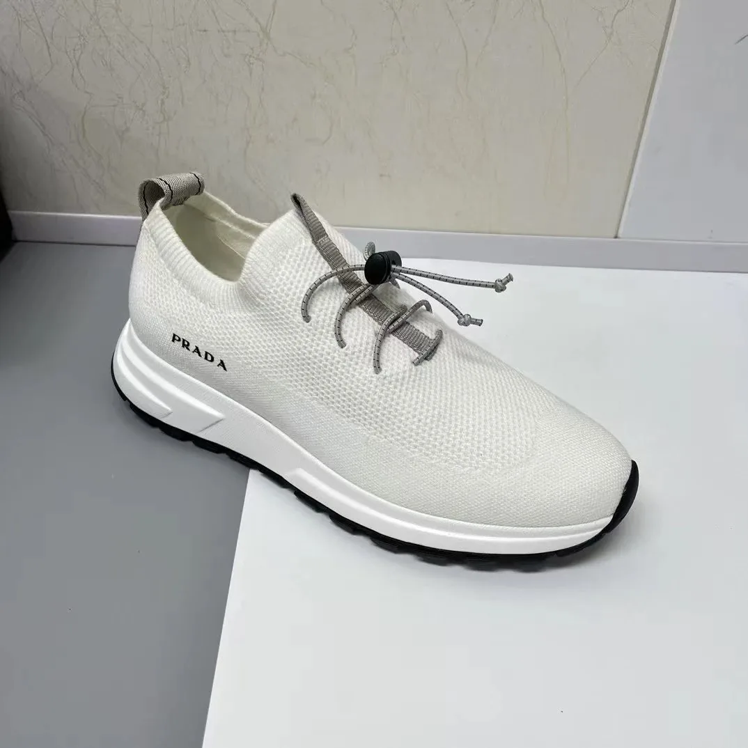 Prada White High-Top Sneakers