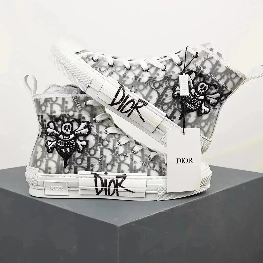 Dior B23 Grey Canvas Shoes — QC