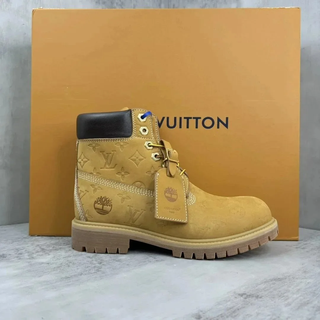 Louis Vuitton LV x Timberland 6-Inch Boot Yellow Lace-Up Boots — Photo 6