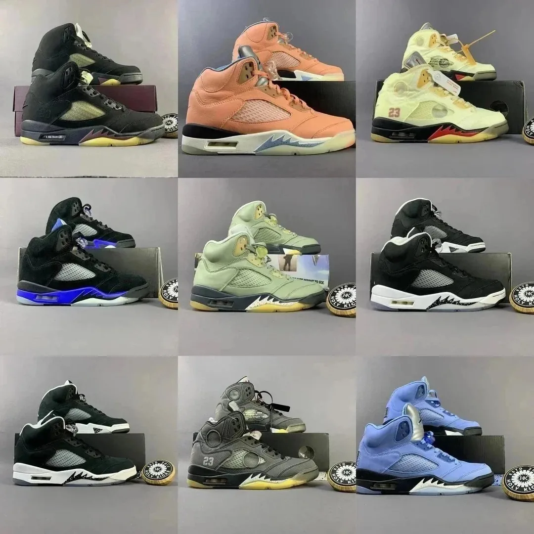Jordan 5 Black Court Trainers