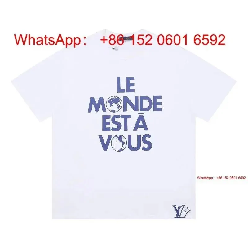 Louis Vuitton Slogan Print T-Shirt Collection — QC