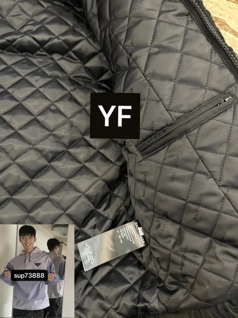 Balenciaga Black Zip Fur Jacket — Photo 5