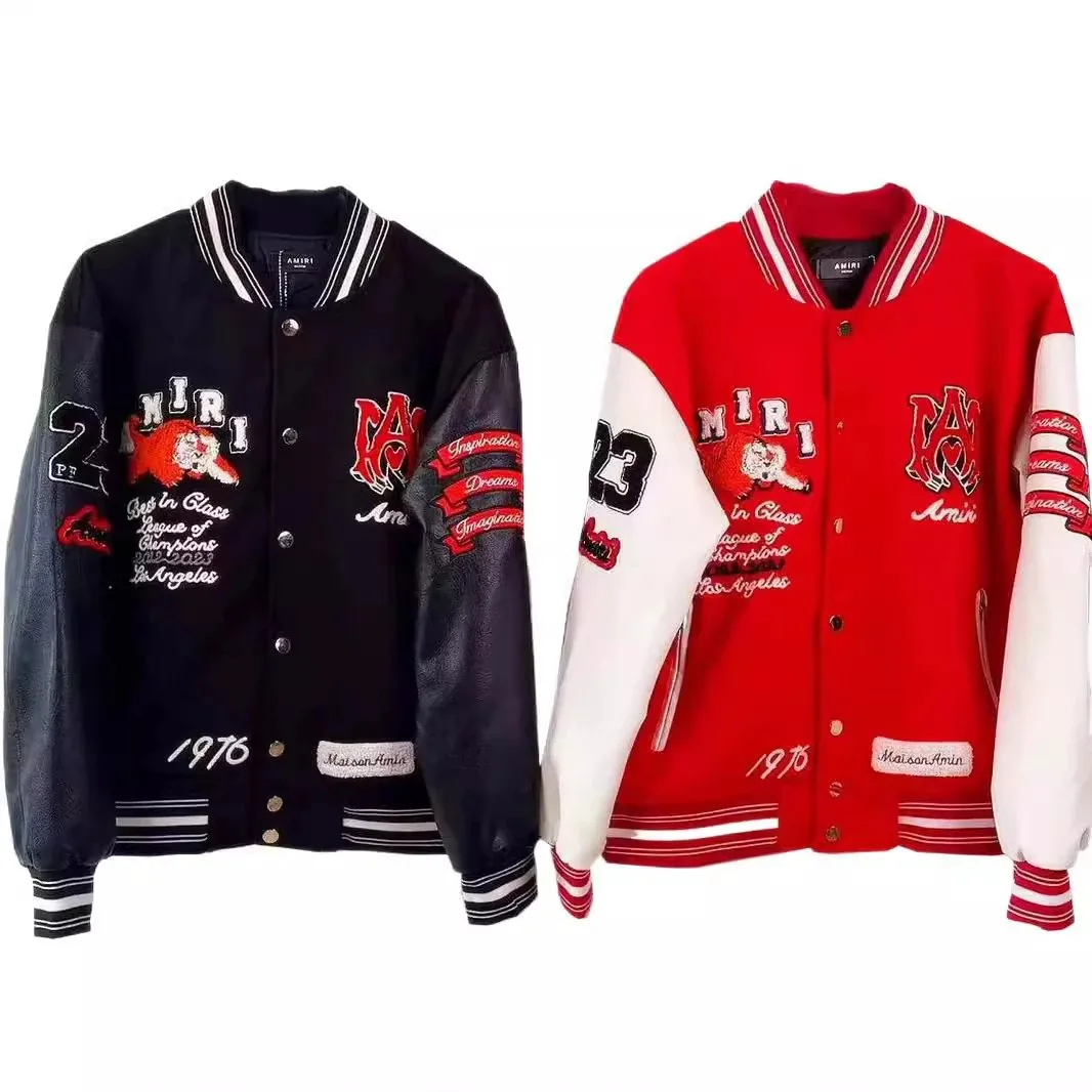 Amiri Embroidered Baseball Jacket — Photo 3