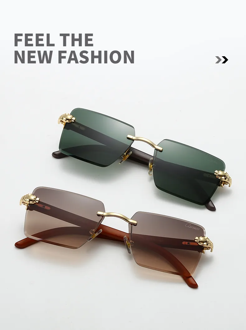 Cartier Panthere Rimless Sunglasses