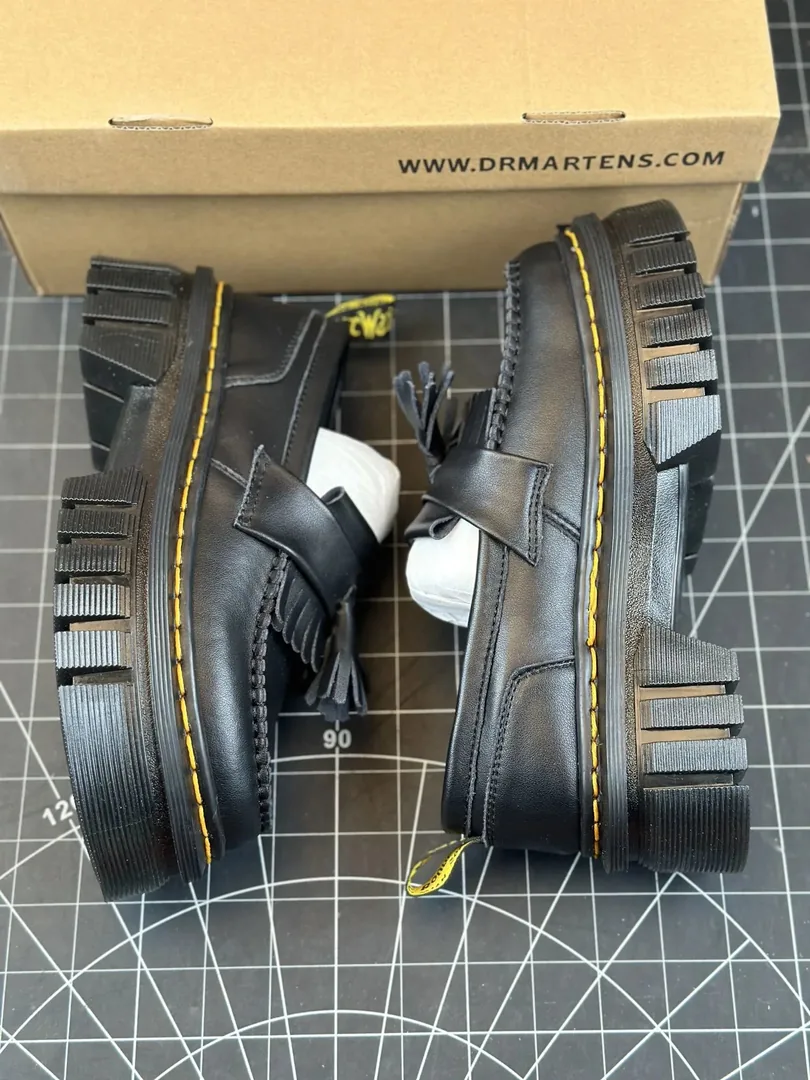 Dr. Martens Audrick Dr. Grey Nappa Platform Loafers — photo 8