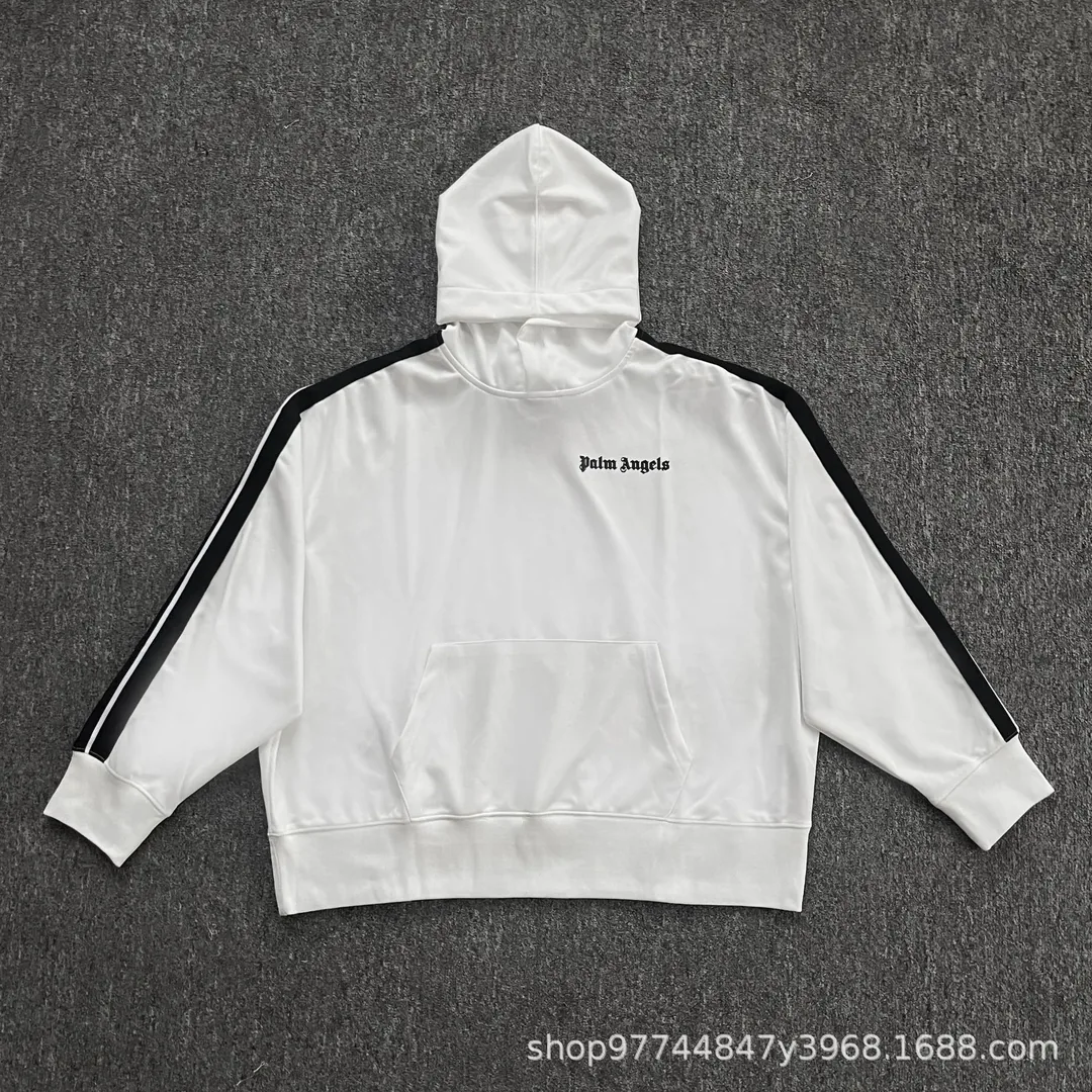BBC Drawstring Striped Hooded Hoodie — Photo 10
