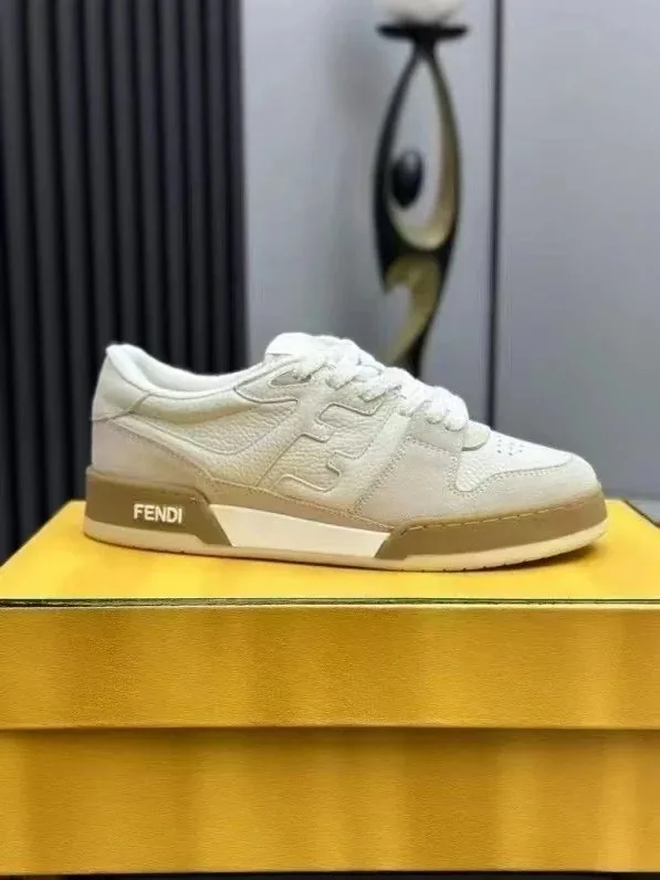 Fendi White Low-Top Skate Shoes