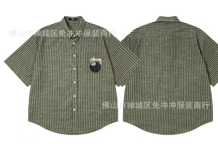 Flame Eight Ball Print Polo Shirt — QC
