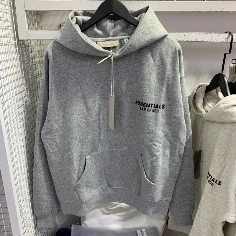 Essentials Flocked Print Fleece Hoodie — QC