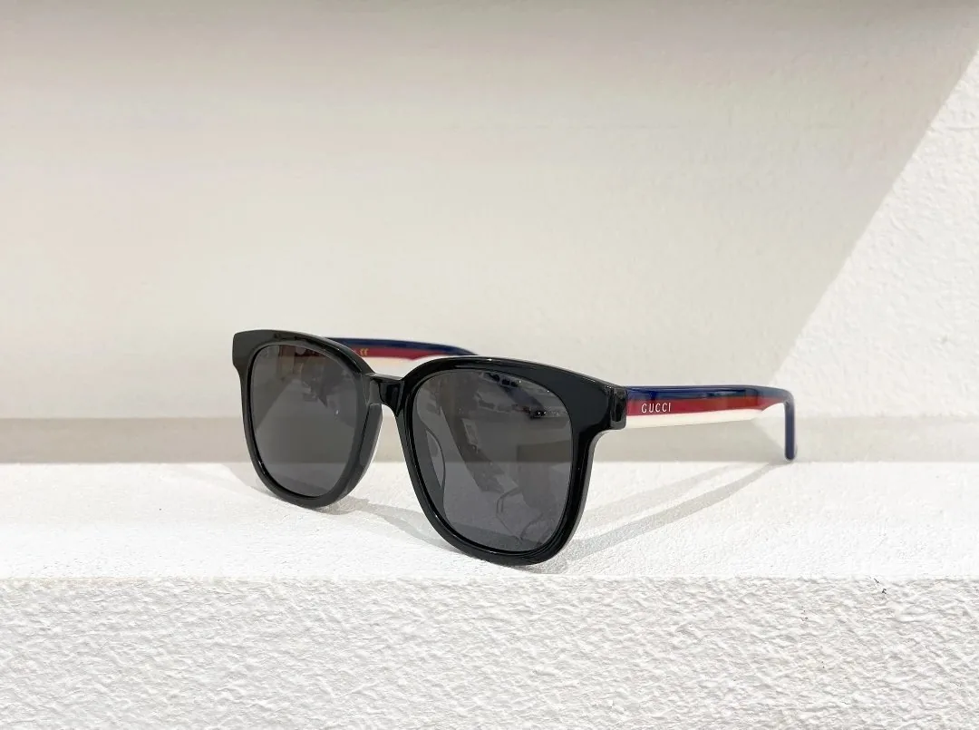 Gucci Web Stripe Square Sunglasses Black — Photo 2
