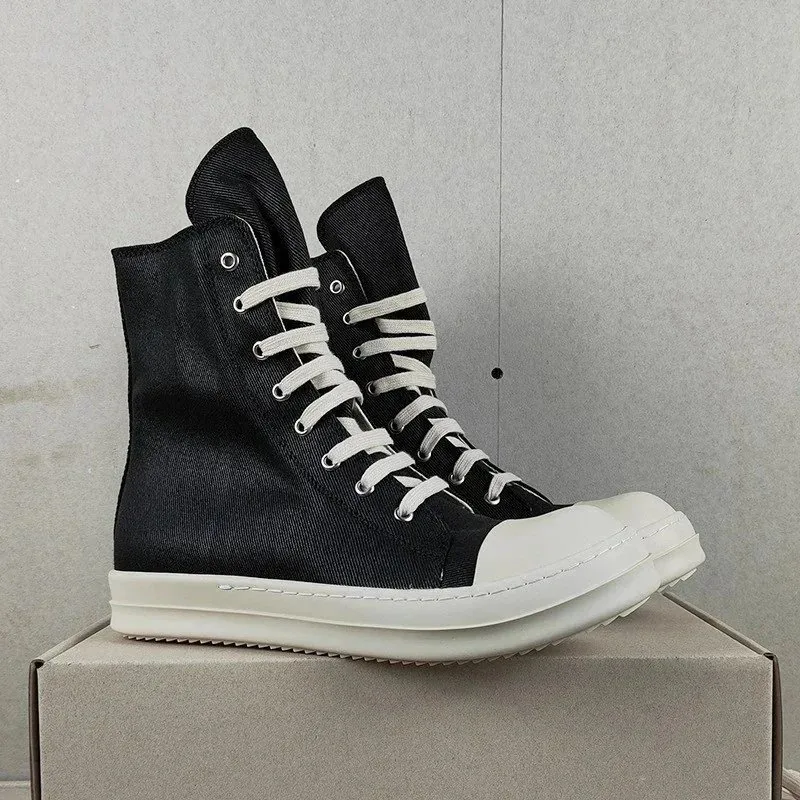 Rick Owens DRKSHDW Ramones High Beige Top Trainers — photo 3
