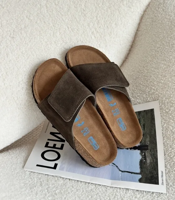 Cork Sole Velcro Slides — QC
