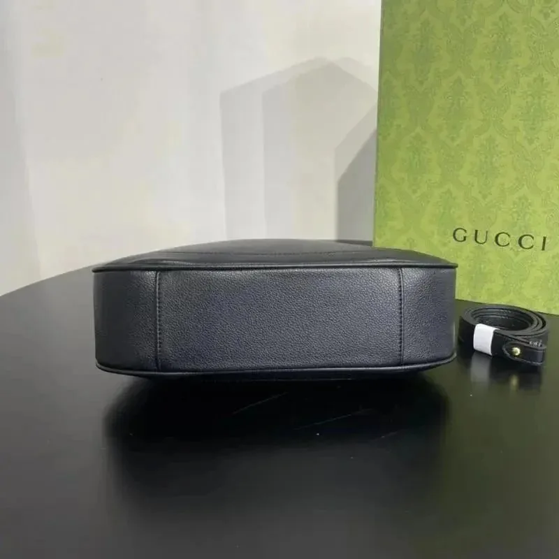 Gucci Leather Chain Hobo Shoulder Bag — QC