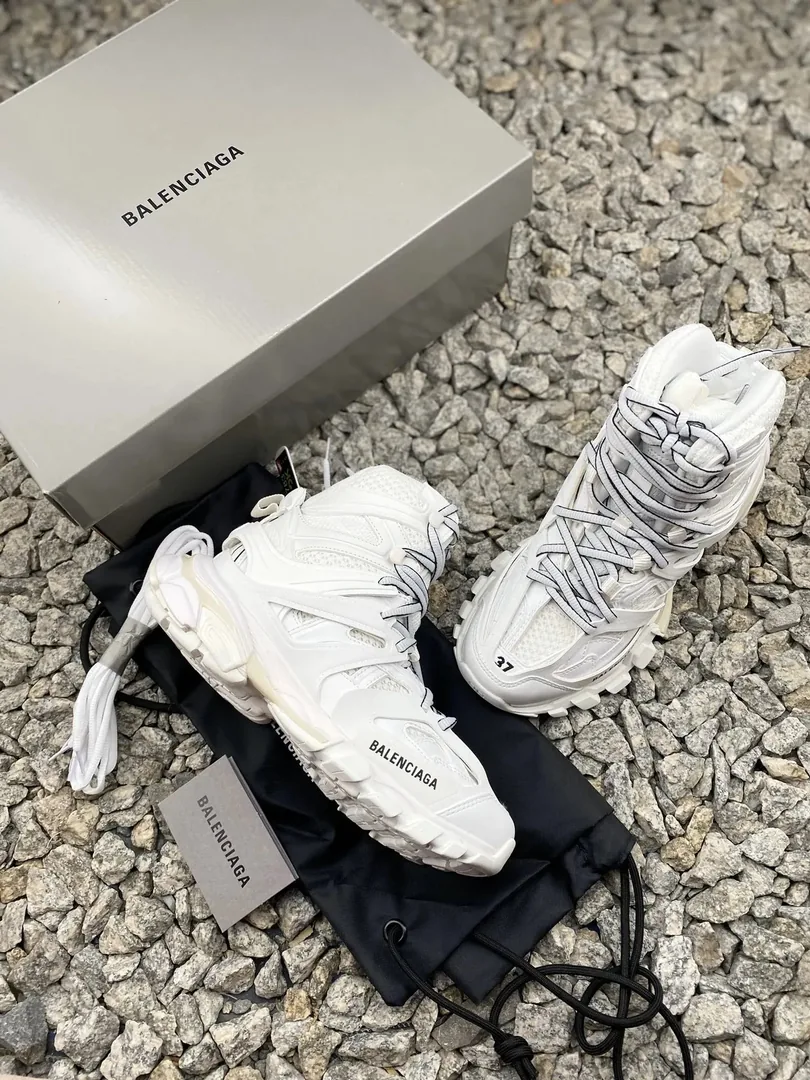 Balenciaga Track White Cream High-Top Trainers — QC