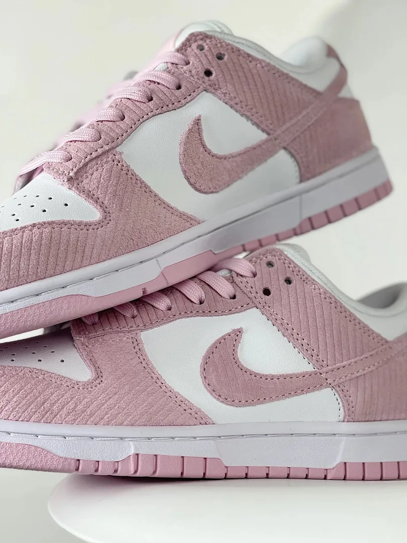 Nike Dunk Low Pink White Corduroy Tops — photo 5