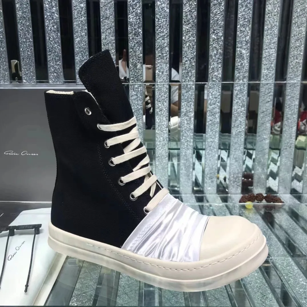 Rick Owens Ramones White Canvas High-Tops — Photo 6
