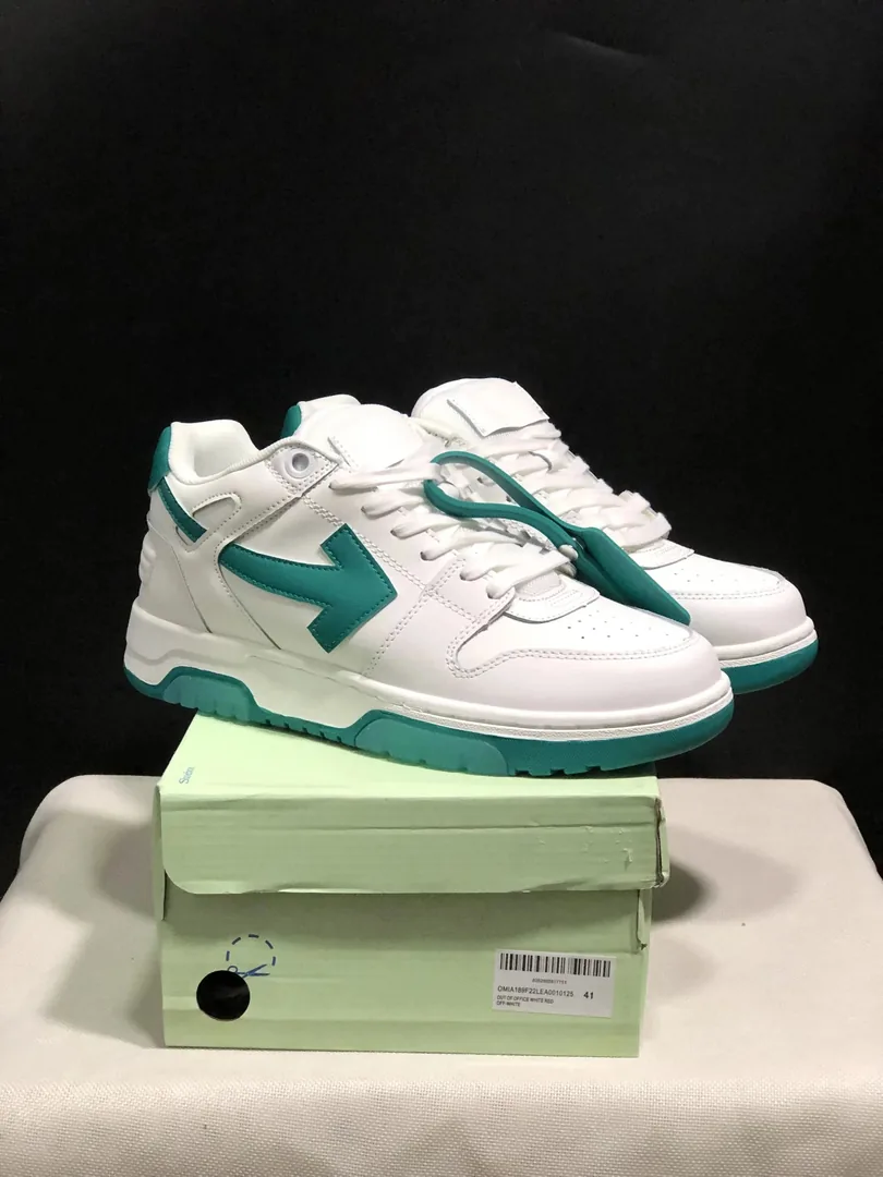 Off-White Out Of Office White Color-Block Platform Sneakers — Photo 9