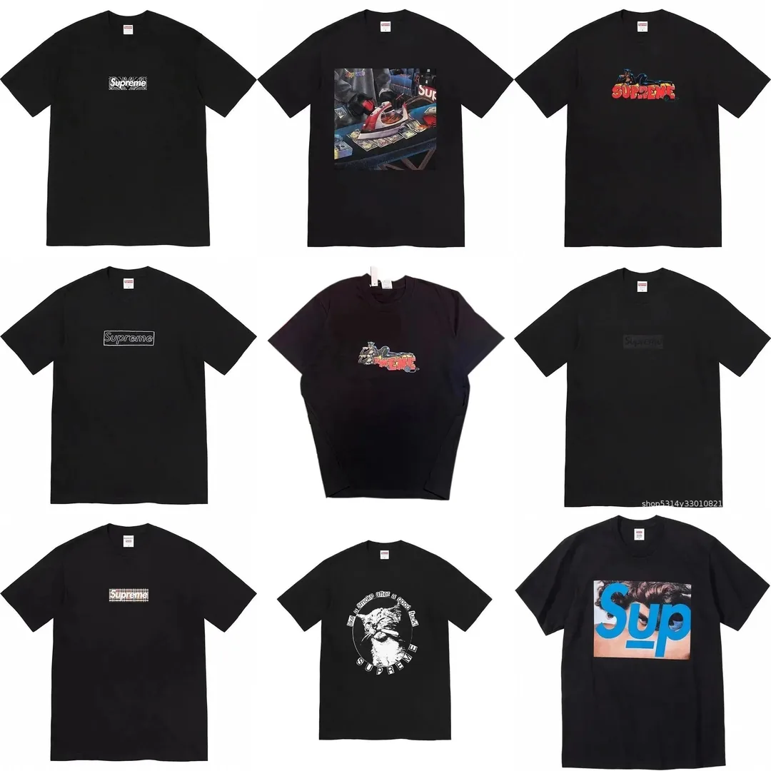 Supreme Box Logo Print Black T-Shirt Collection — Photo 14