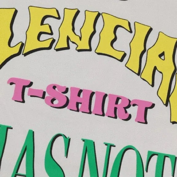 Balenciaga Foam Print Letter T-Shirt — Photo 4