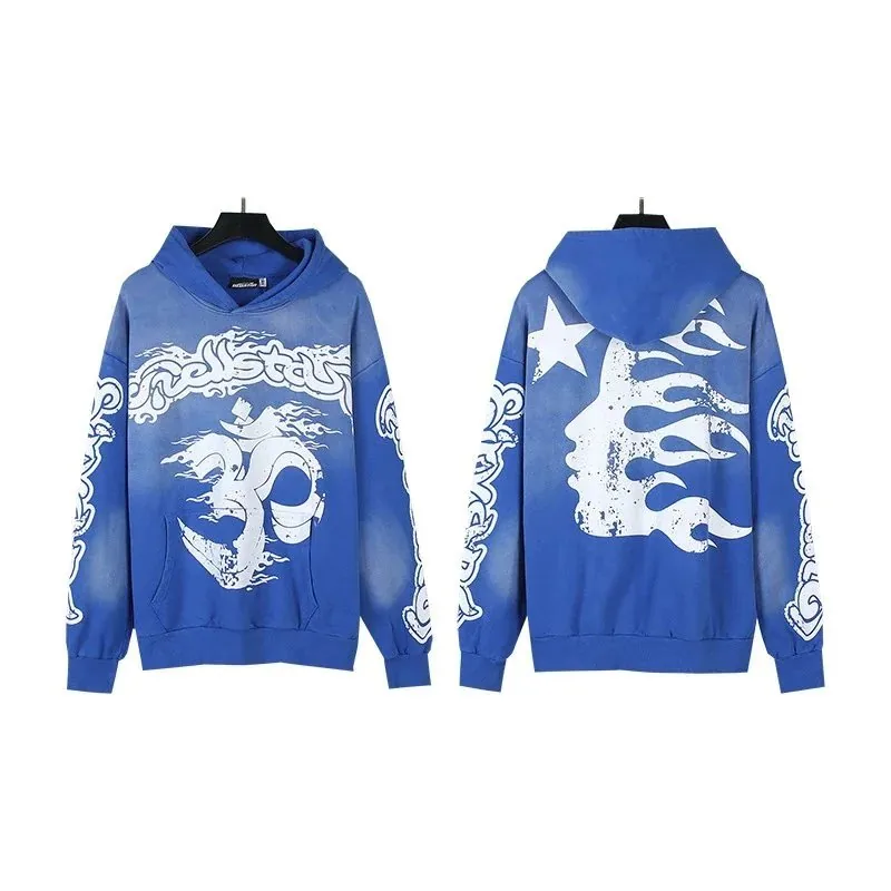 Hellstar Flame Face Washed Hoodie — Photo 12