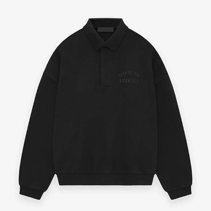 Fleece Polo Long-Sleeve Sweatshirt — photo 6