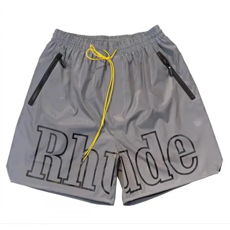 Rhude Drawstring Reflective Basketball Shorts — QC