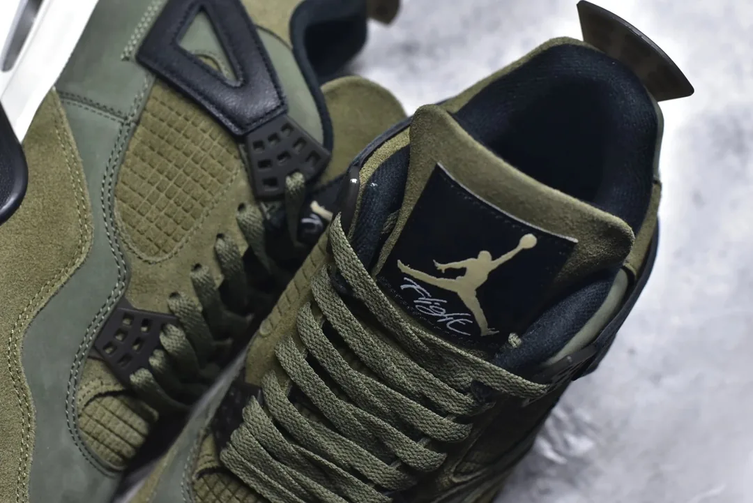 Air Jordan 4 Olive Canvas — Photo 8