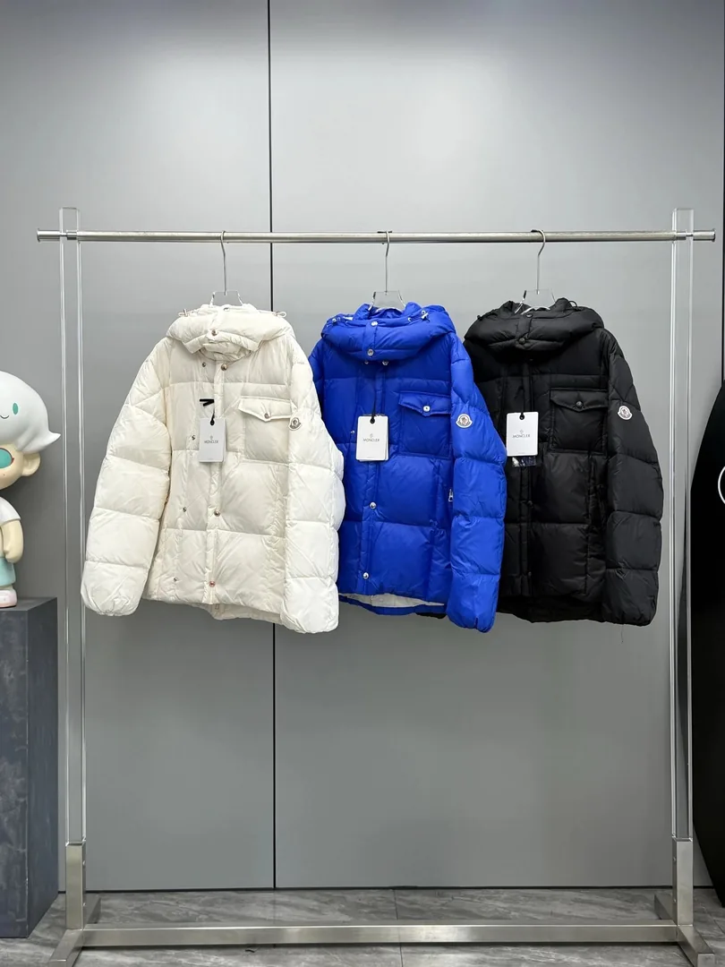 Double Breasted Hooded Puffer Down Jacket