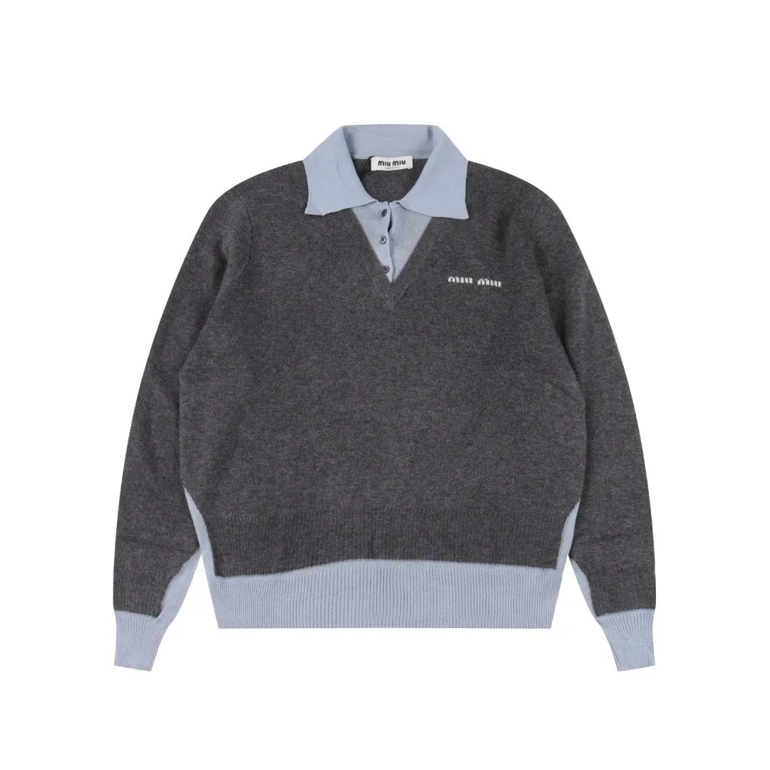 Miu Miu Layered Cashmere Wool Sweater